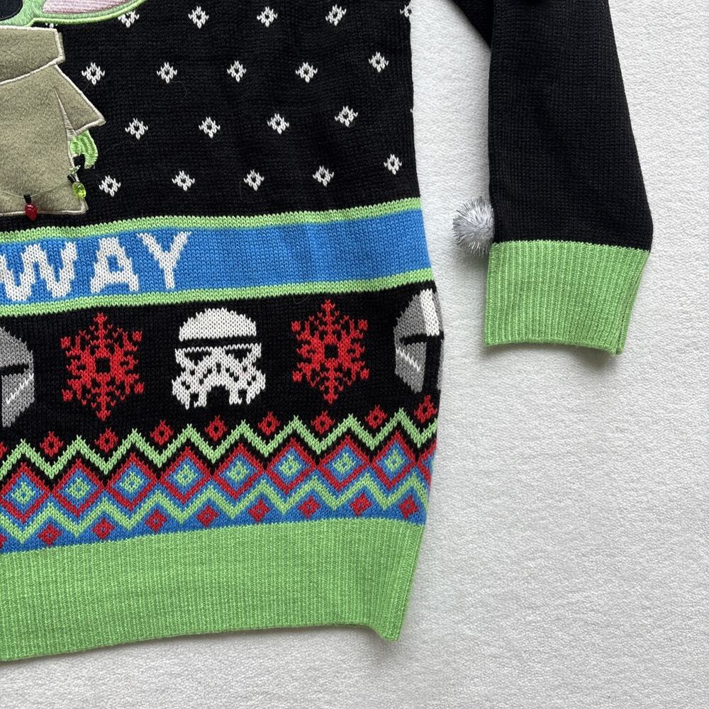 Star Wars Licensed Unisex Ugly Christmas Sweater Adult Small Medium Yoda Warm - Picture 7 of 16